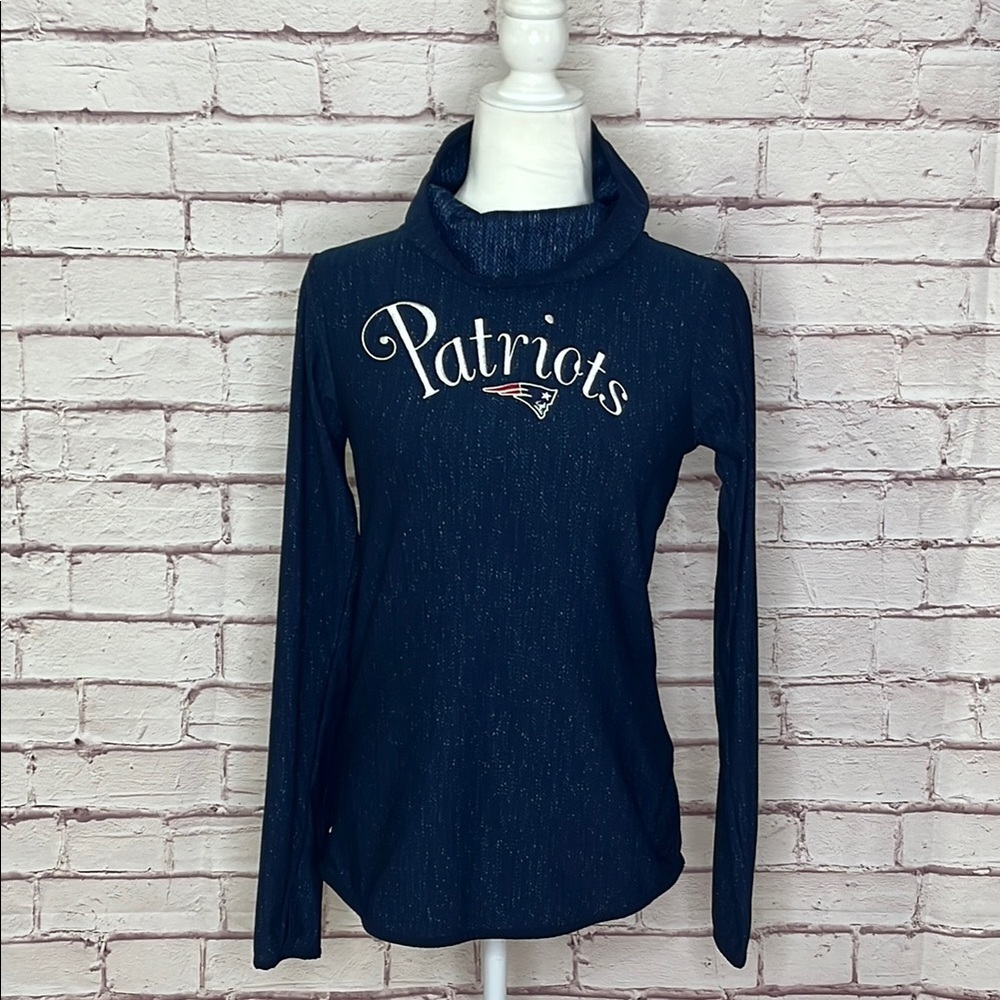 Antigua New England Patriots Cowl Neck Pullover Navy Size Small